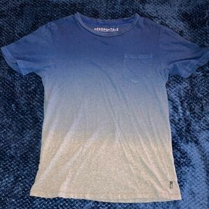 Aeropostale Blue and Gray Short Sleeve Tee